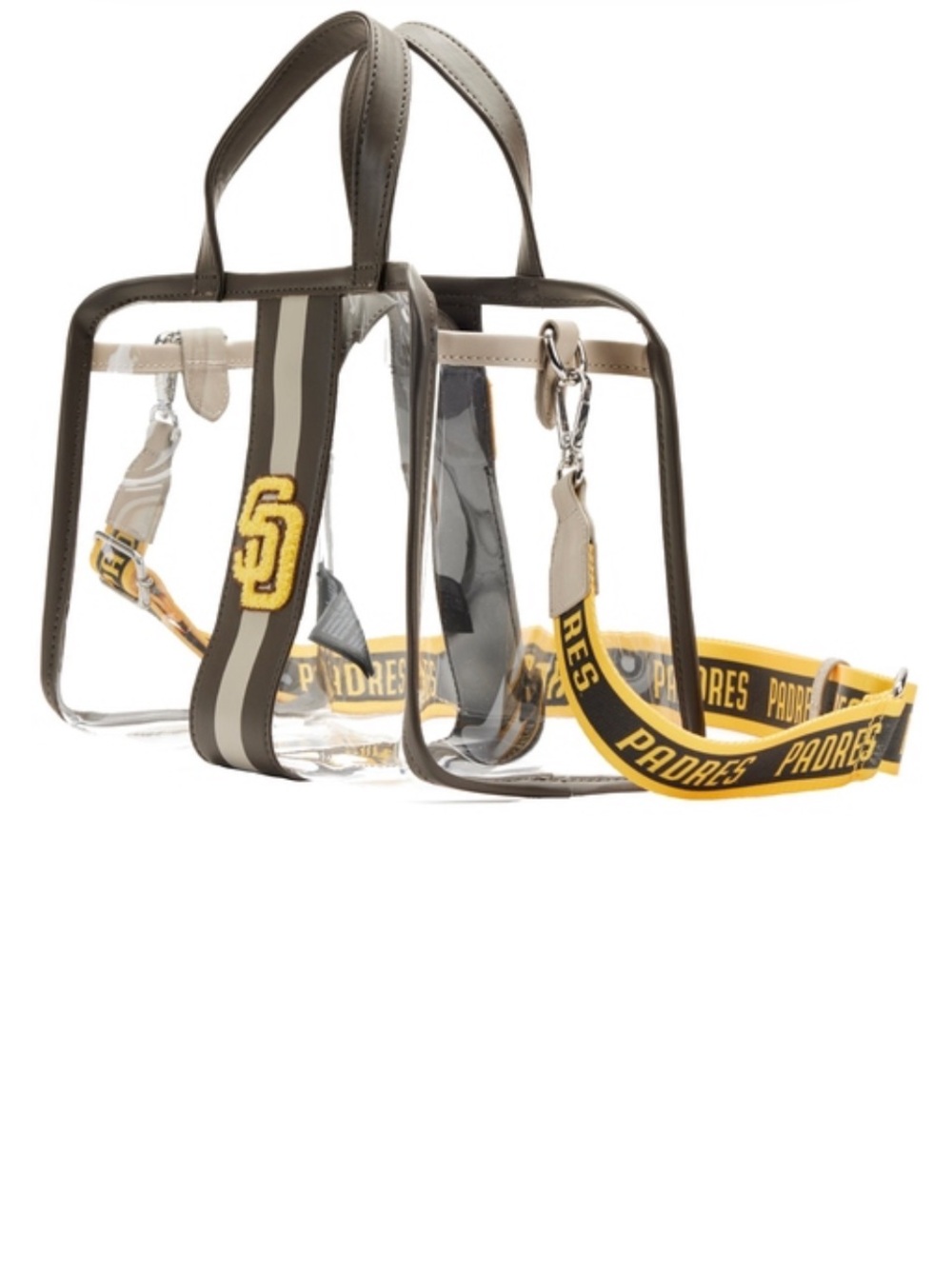 NWT Loungefly MLB SD Padres Clear Tote Crossbody Stadium Bag with Pouch - Picture 2 of 6